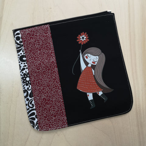 Girl with flower flap MEDIUM size